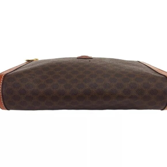 CELINE Clutch Bag Macadam Beige PVC x Leather Authentic USED T20587 - Picture 5 of 9